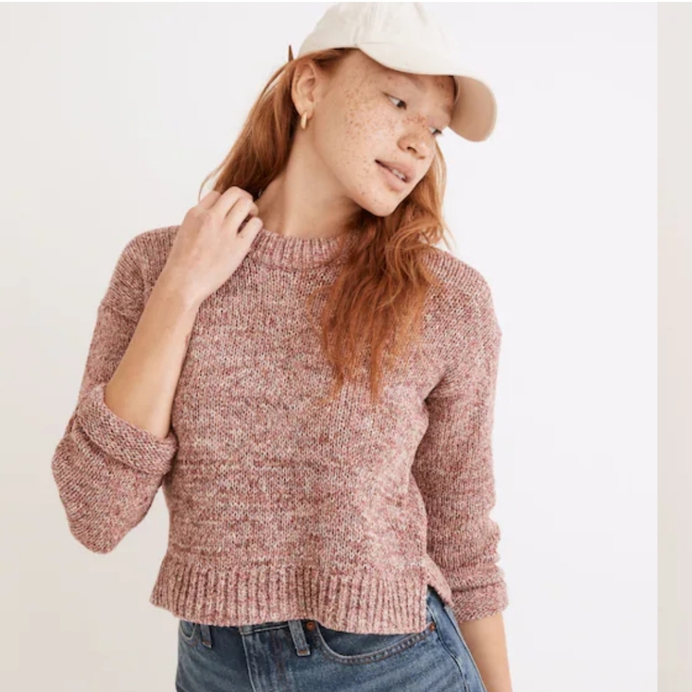 Madewell Millcrest Cropped Pullover Sweater - Small